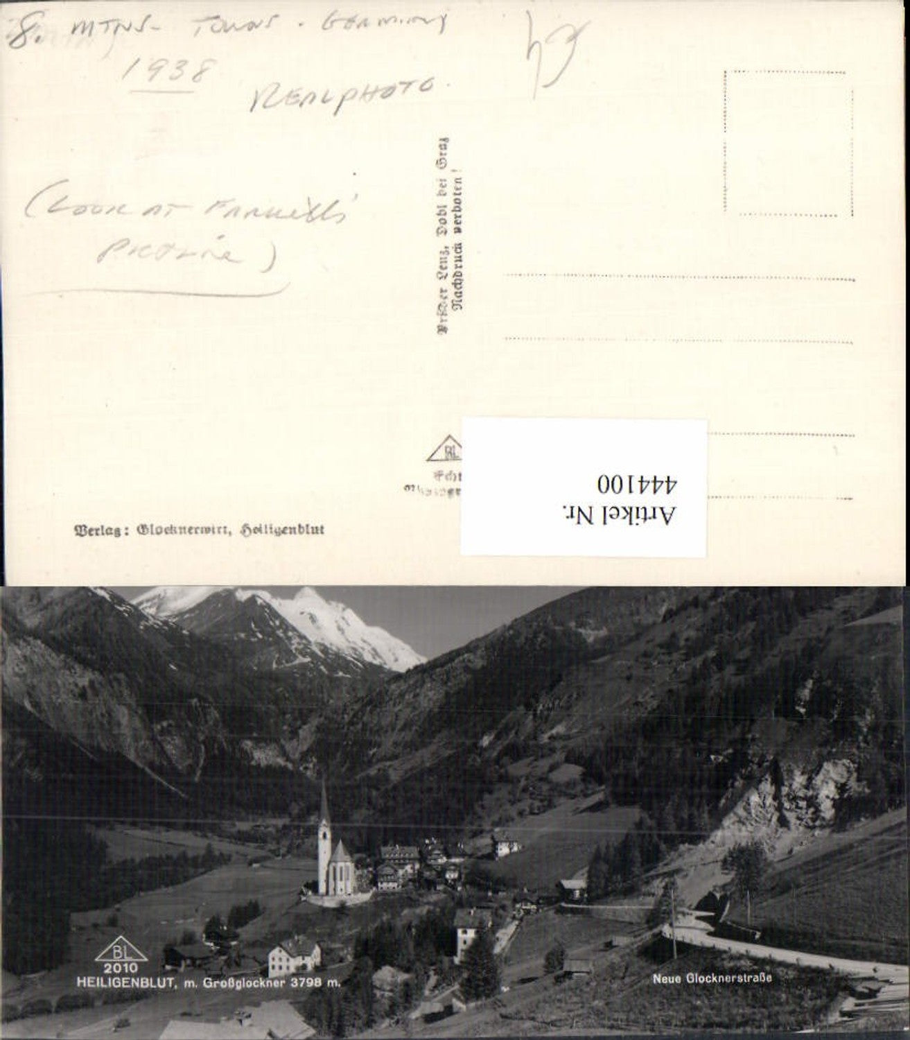 444100, Heiligenblut Total view with Großglockner mountain backdrop
