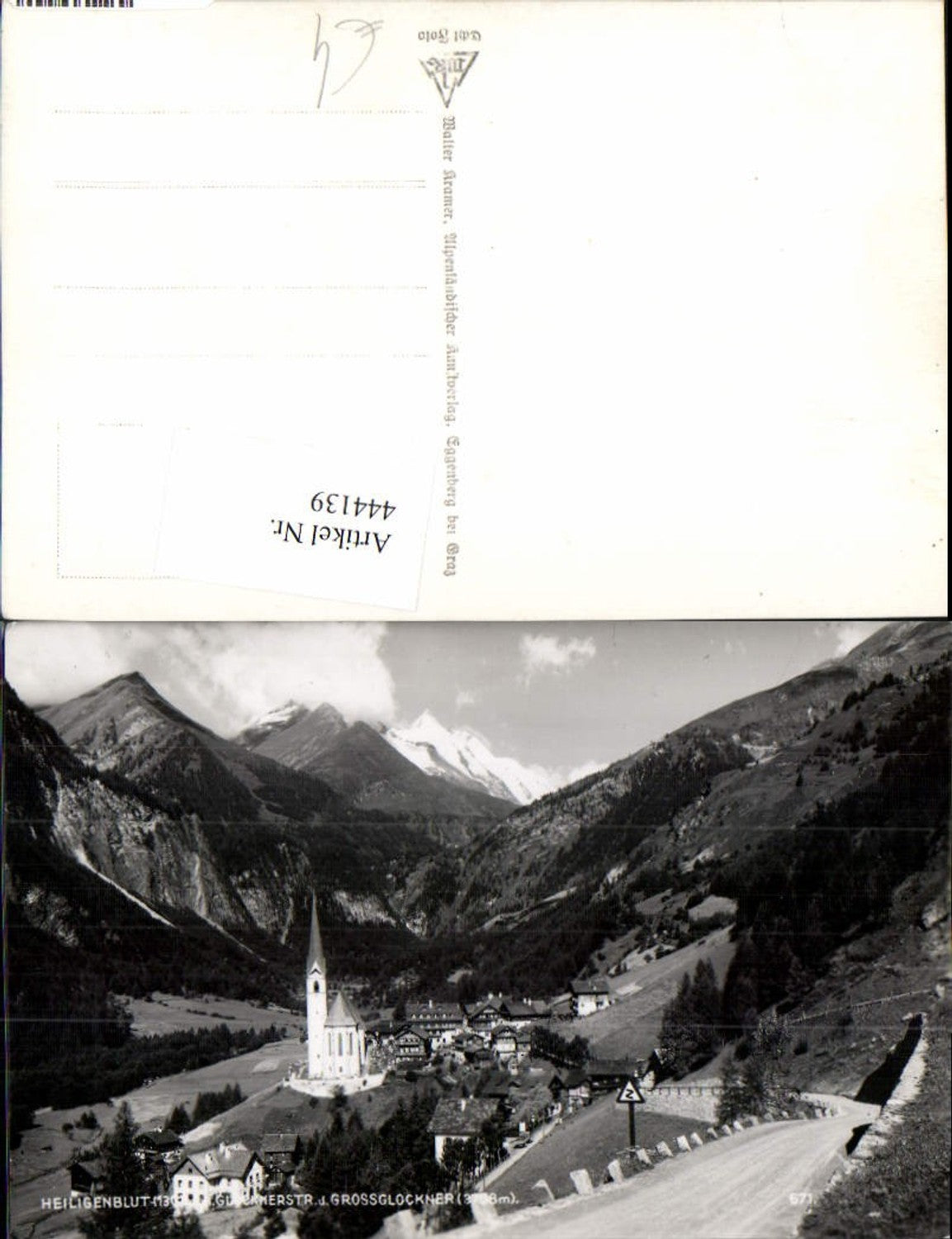 444139, Heiligenblut Total view with Großglockner mountain backdrop