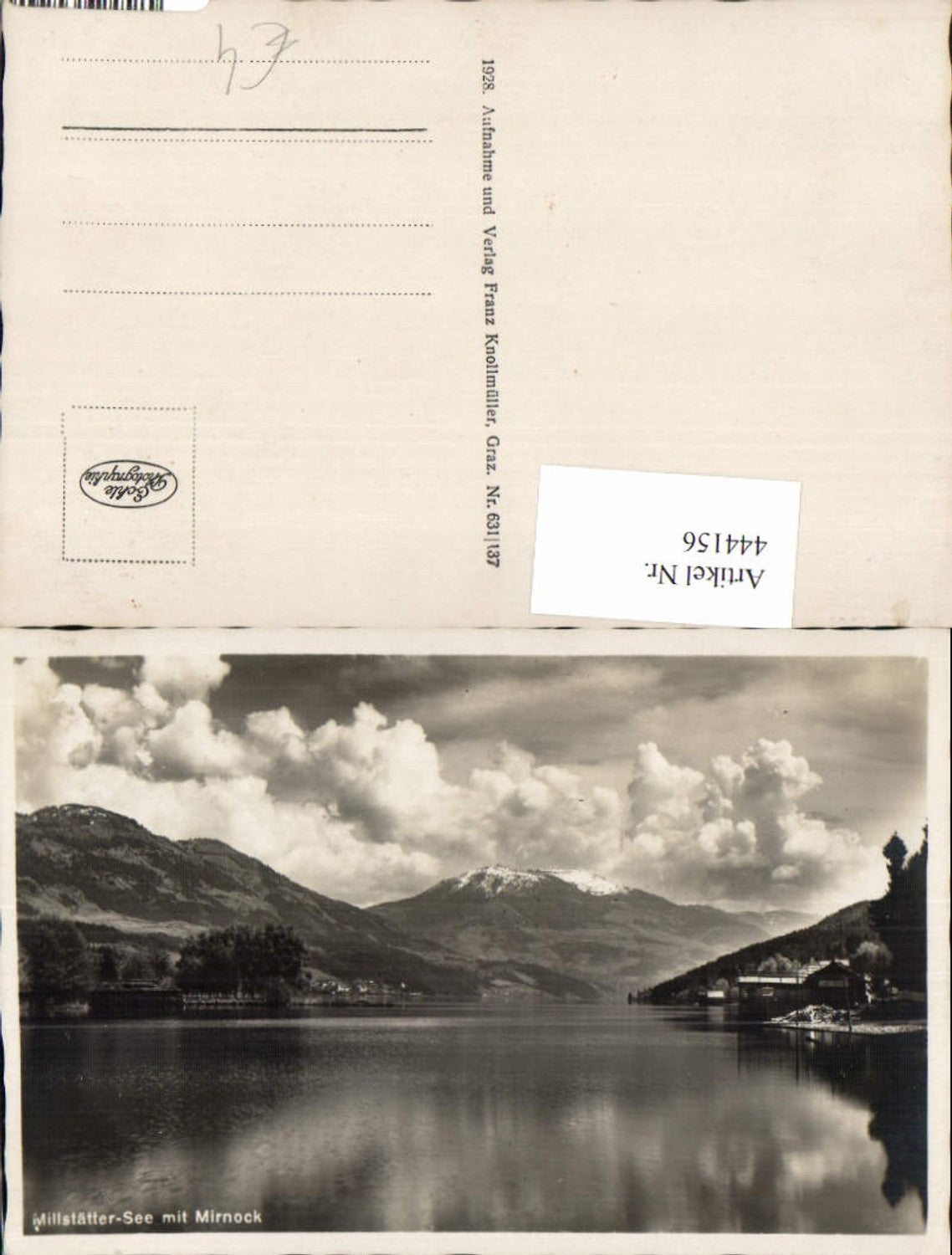 444156, Millstättersee lake near Mallnitz with Mirnock mountain scenery