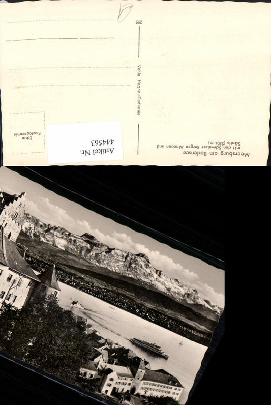 444563, Meersburg on Lake Constance, castle with Swiss mountains, mountain scenery