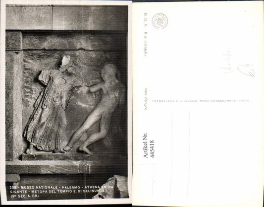 445418,Ancient Palermo Athena and a Gigante Museum Nazionale