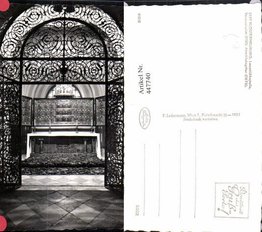 447740,Klosterneuburg Stift Leopoldikapelle Innenansicht