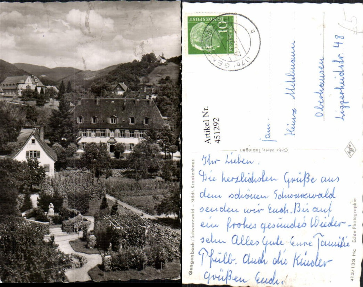451292, Gengenbach in the Black Forest Hospital