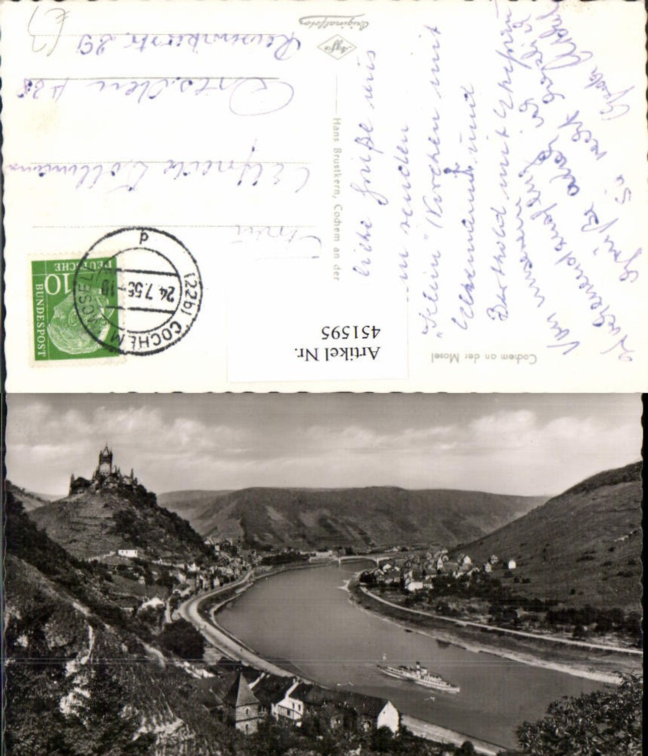 451595, Cochem on the Moselle River, Total Castle Steamer