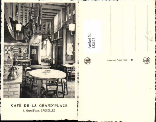 452675,Belgium Bruxelles Brüssel Cafe de la Grand Place Innenansicht