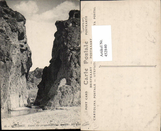 452840,Tunisia Metlaoui Entree of the gorges du Seldia gorge