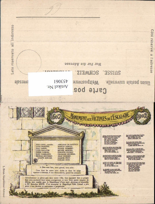 453061,Monument aux Victimes de l Escalade 1602 Early Modern Period