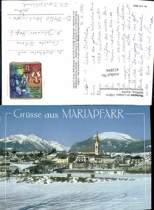 453894, Mariapfarr in Lungau, total mountain scenery, winter scene