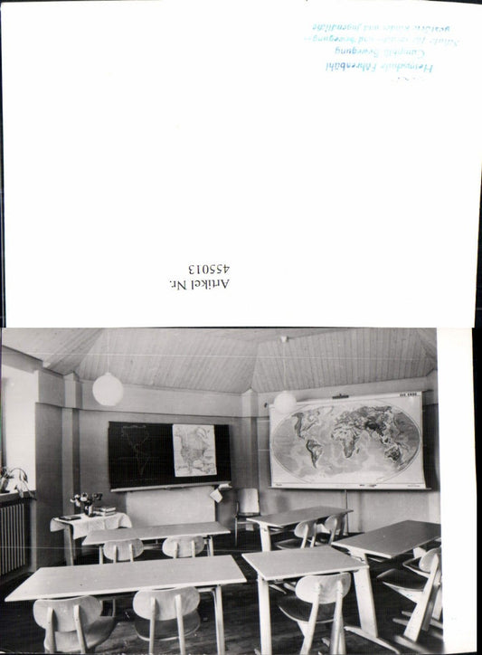 455013, Photo postcard Heiligenberg boarding school Föhrenbühl Camphill classroom