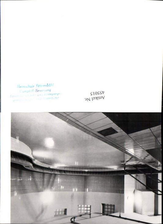 455015, Photo postcard Heiligenberg boarding school Föhrenbühl Camphill indoor swimming pool
