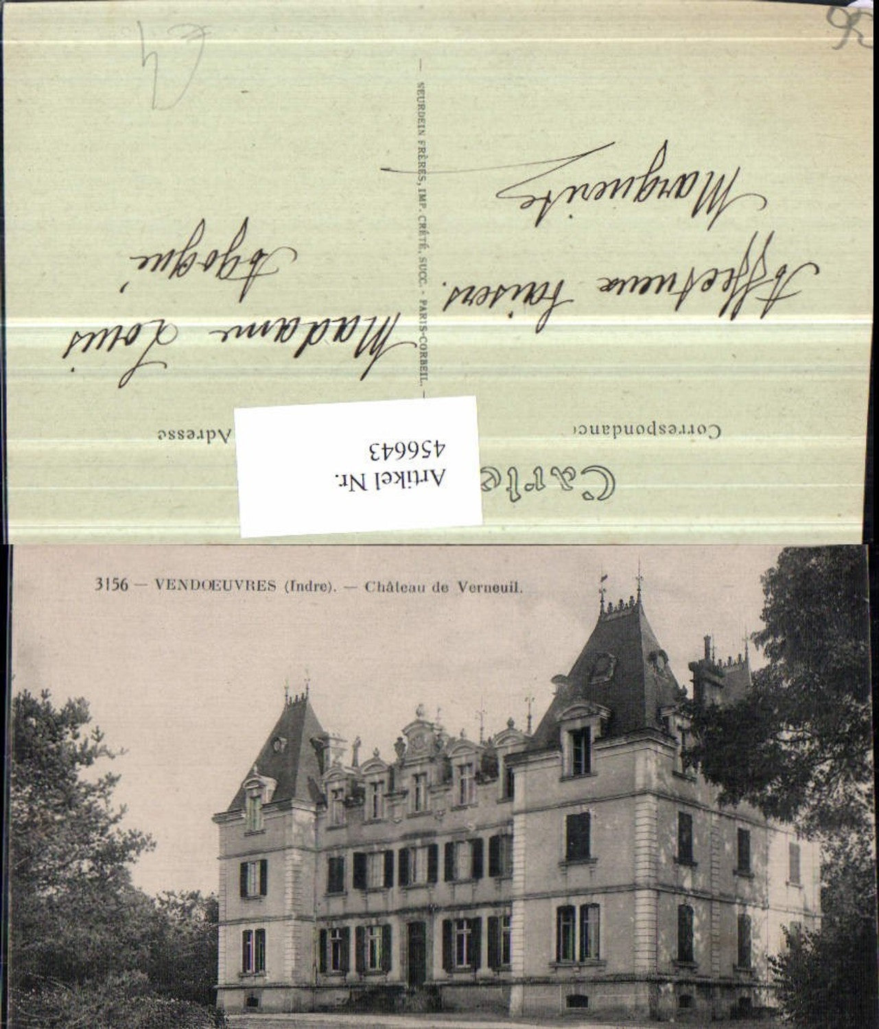 456643,Centre Indre Vendoeuvres Chateau Verneuil Schloss