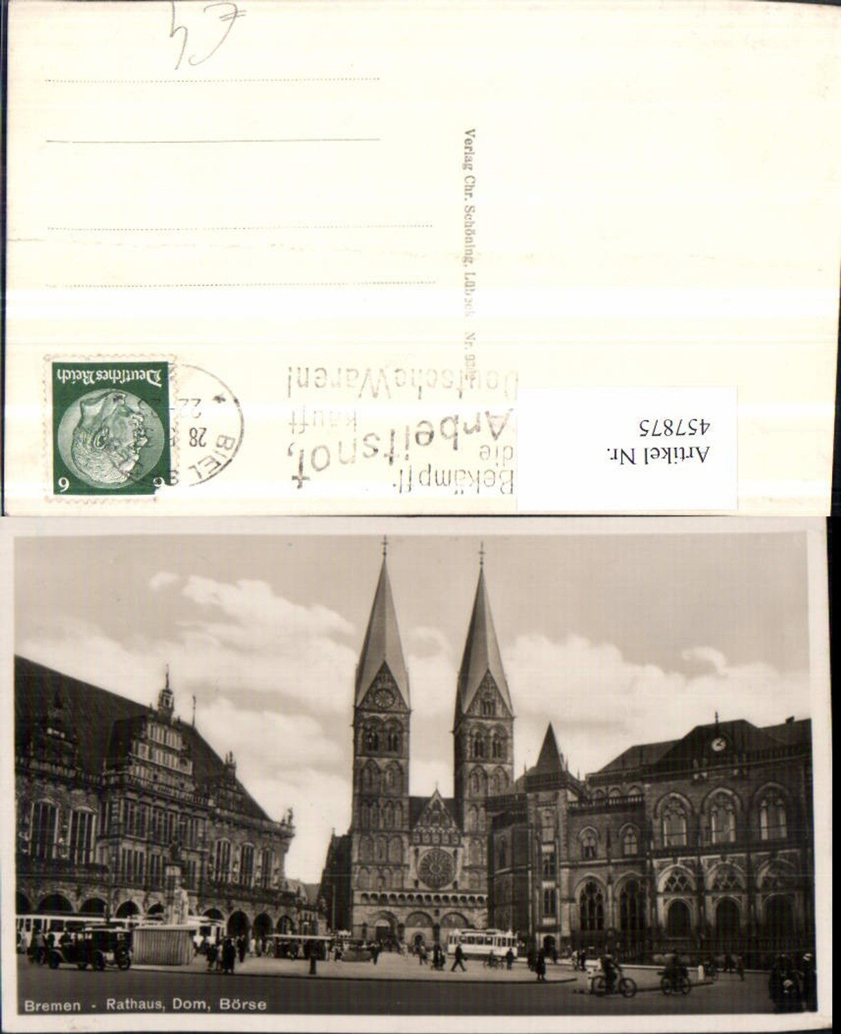 457875, Bremen Town Hall Cathedral Church Stock Exchange