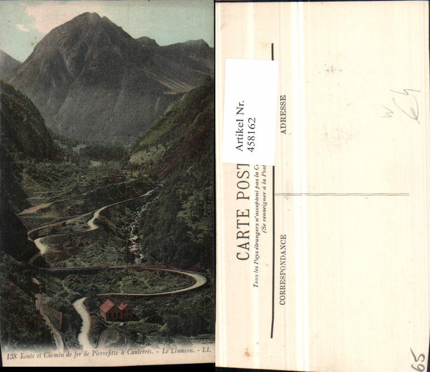 458162,Midi-Pyrenees Hautes-Pyrenees Route Chemin de fer Pierrefitte Cauterets Street