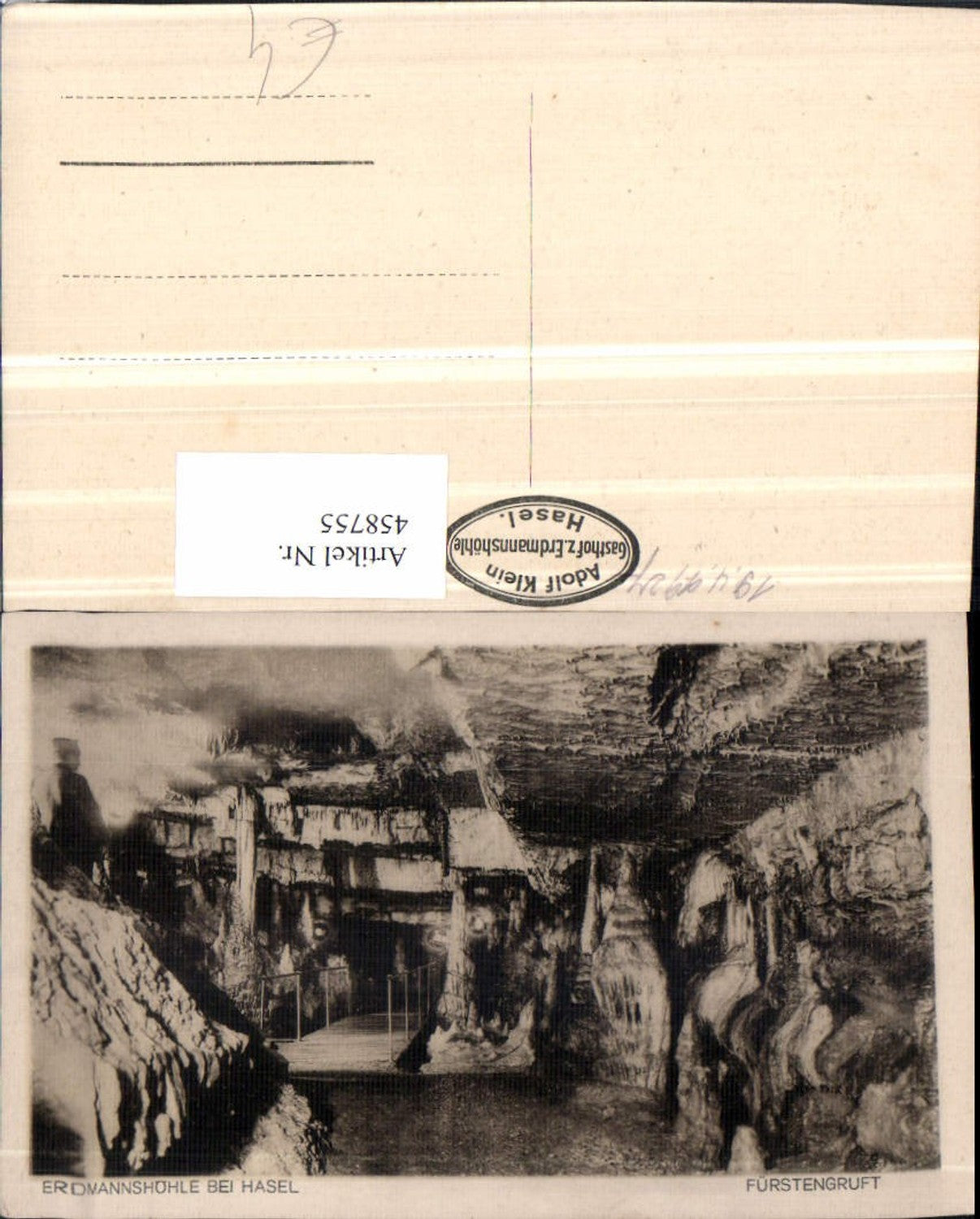 458755, Erdmannshöhle near Hasel Cave Prince's Crypt