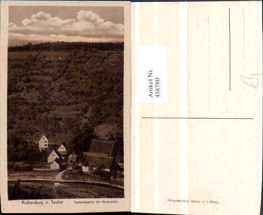 458780, Rothenburg ob der Tauber, Tauber Valley section with Kaiserstuhl