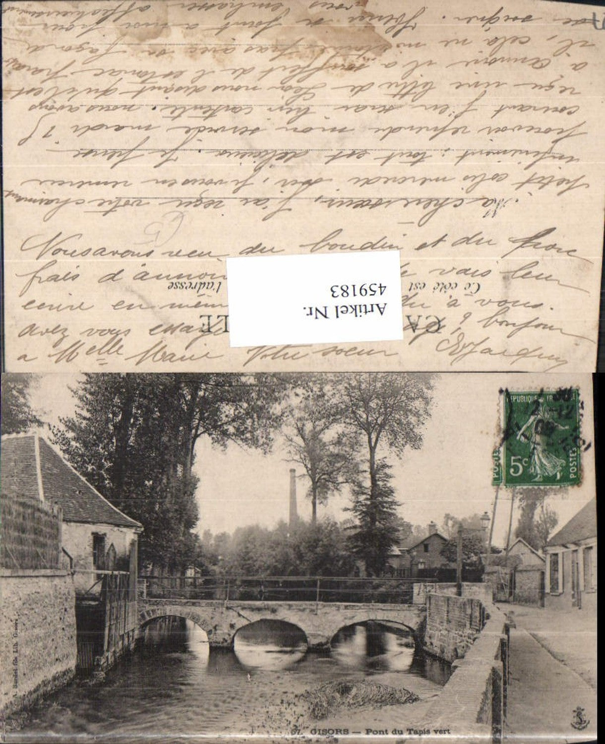 459183,Haute-Normandie Eure Gisors Pont du Tapis vert Brücke