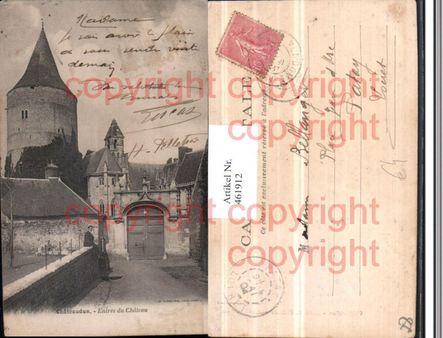 461912,Centre Eure-et-Loir Chateaudun Entree du Chateau Schloss
