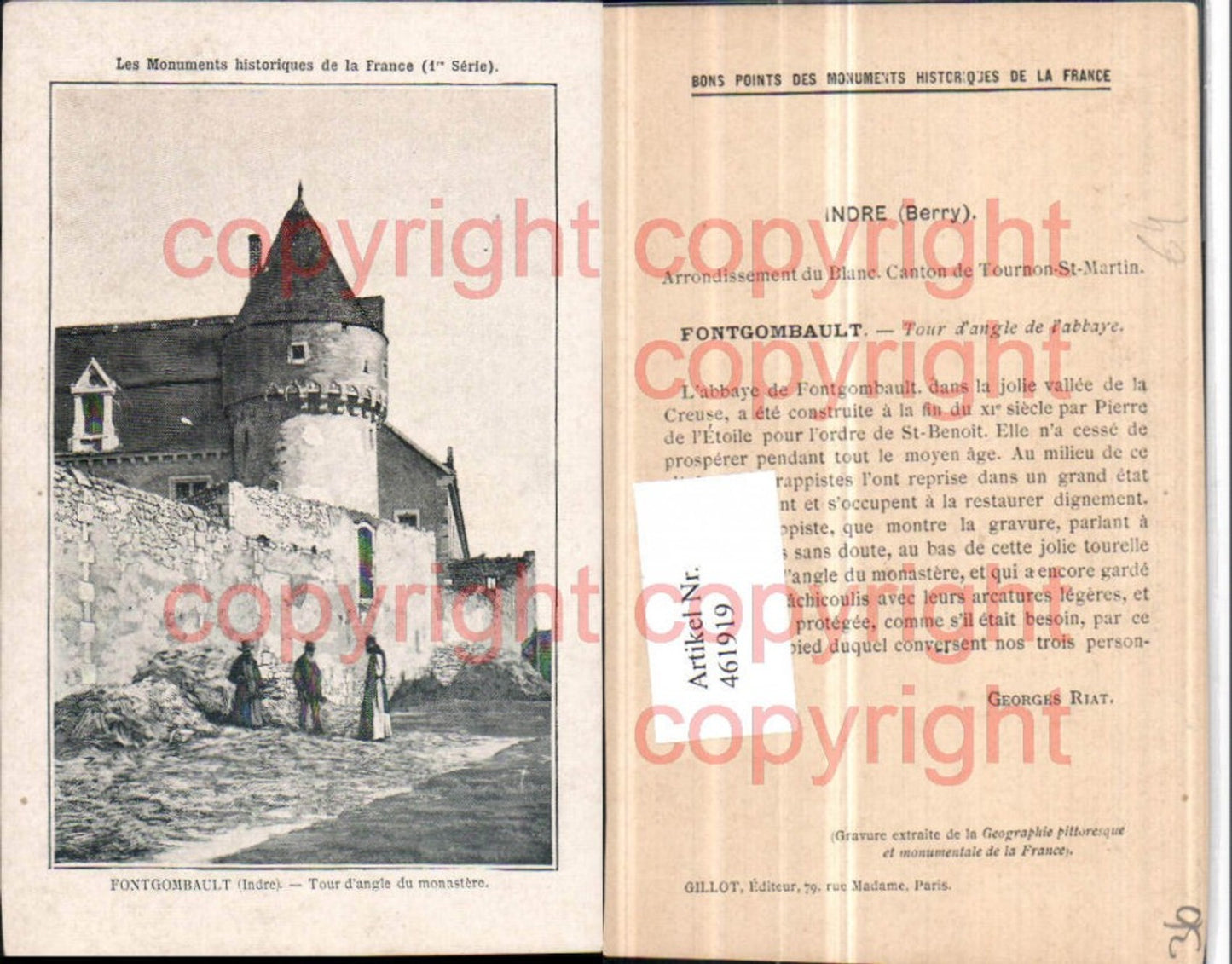461919,Centre Indre Fontgombault Tour angle du monastere Turm