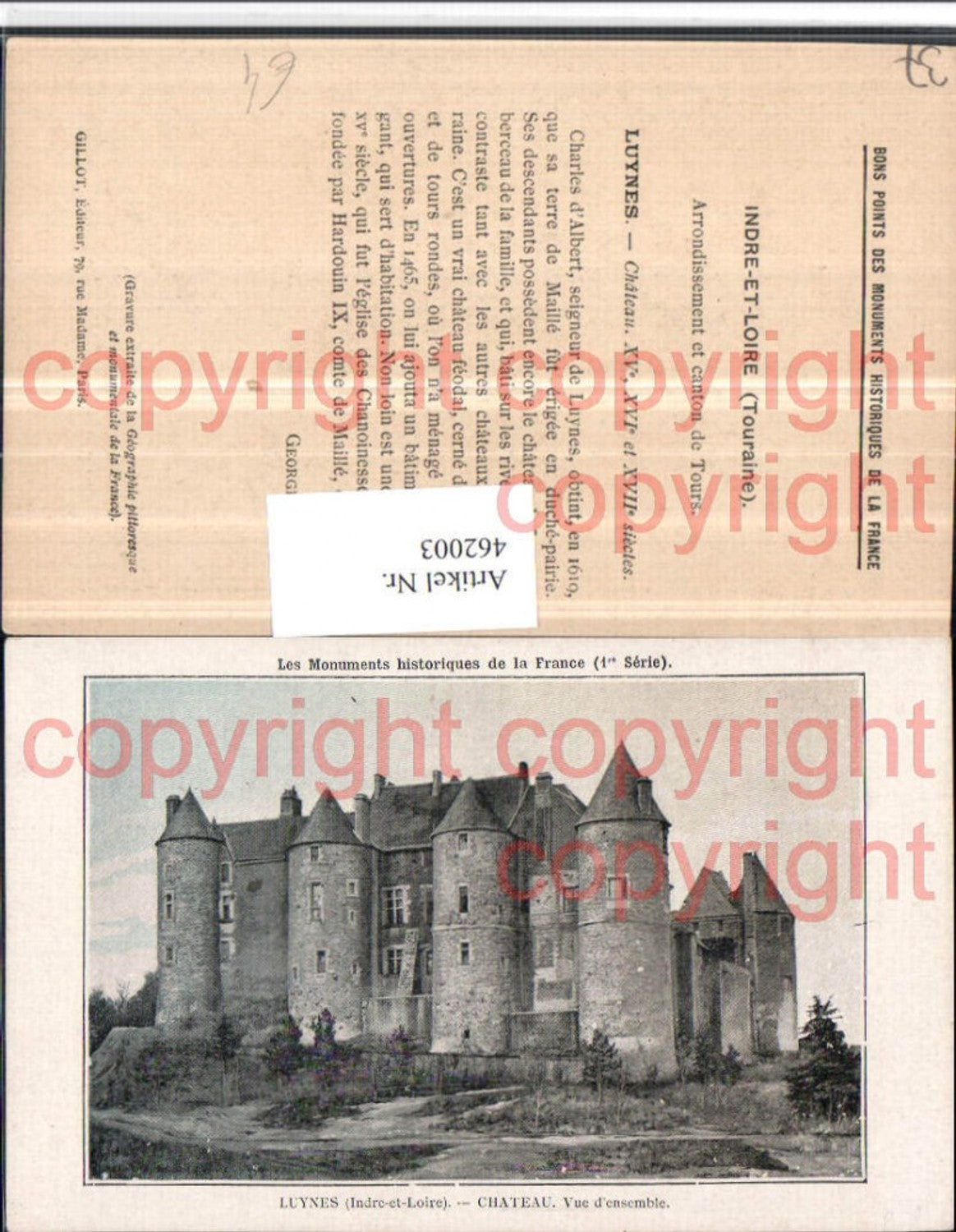 462003,Centre Indre-et-Loire Luynes Chateau Schloss