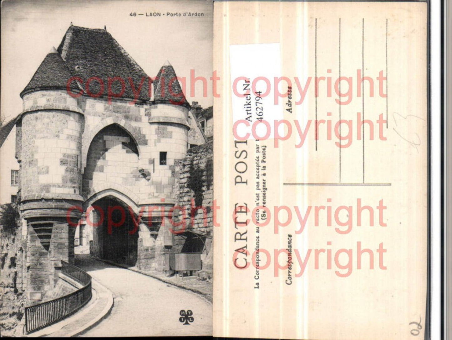 462794,Picardie Aisne Laon Porte d'Ardon Gate Portal