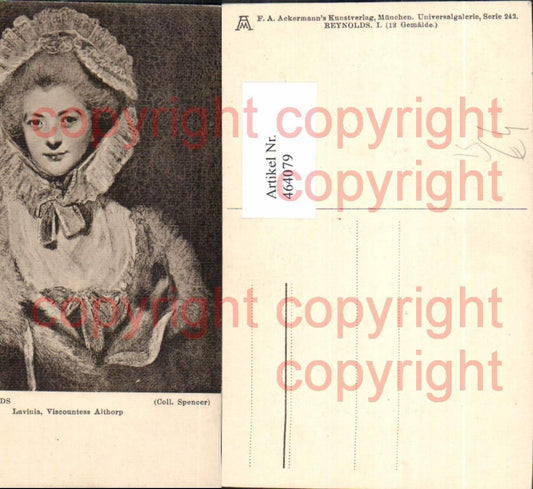 464079,Künstler Ak Joshua Reynolds Lavinia Viscountess Althorp Adel Monarchie