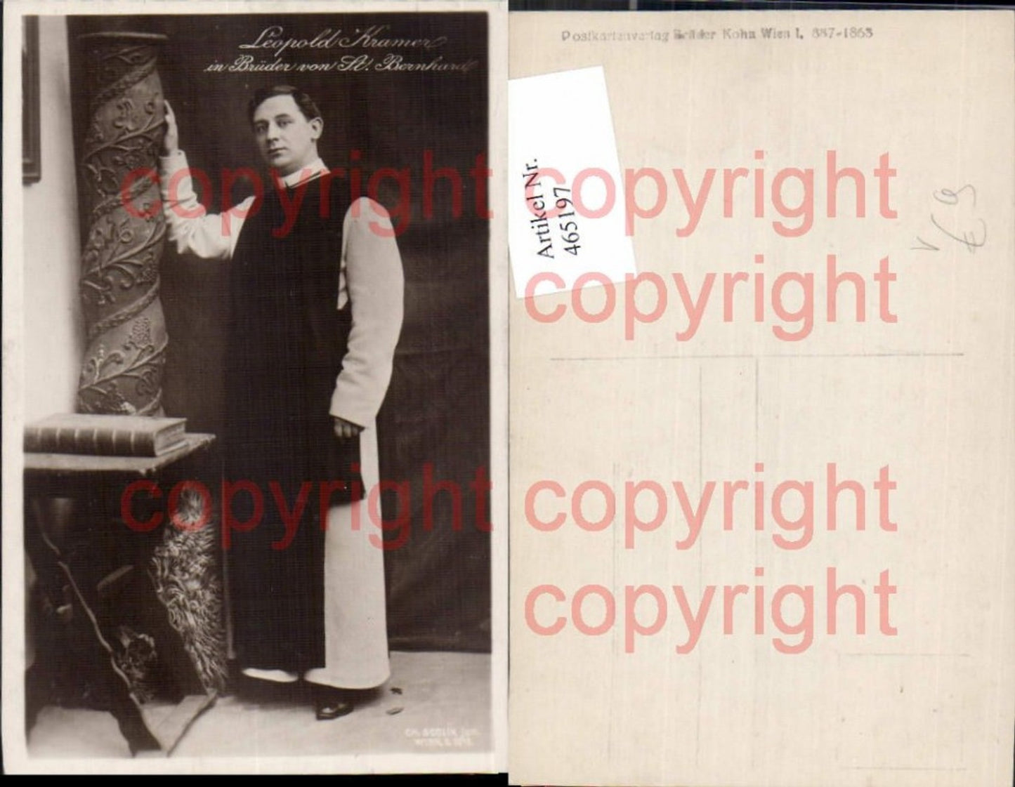 465197, Actor Leopold Kramer i. Brüder v. St Bernhard pub BKWI