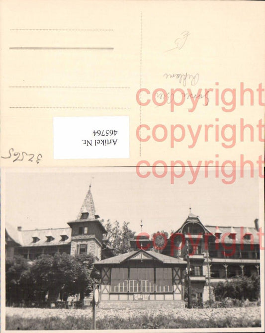 465764, Photo Ak building Gösser beer advertising sign