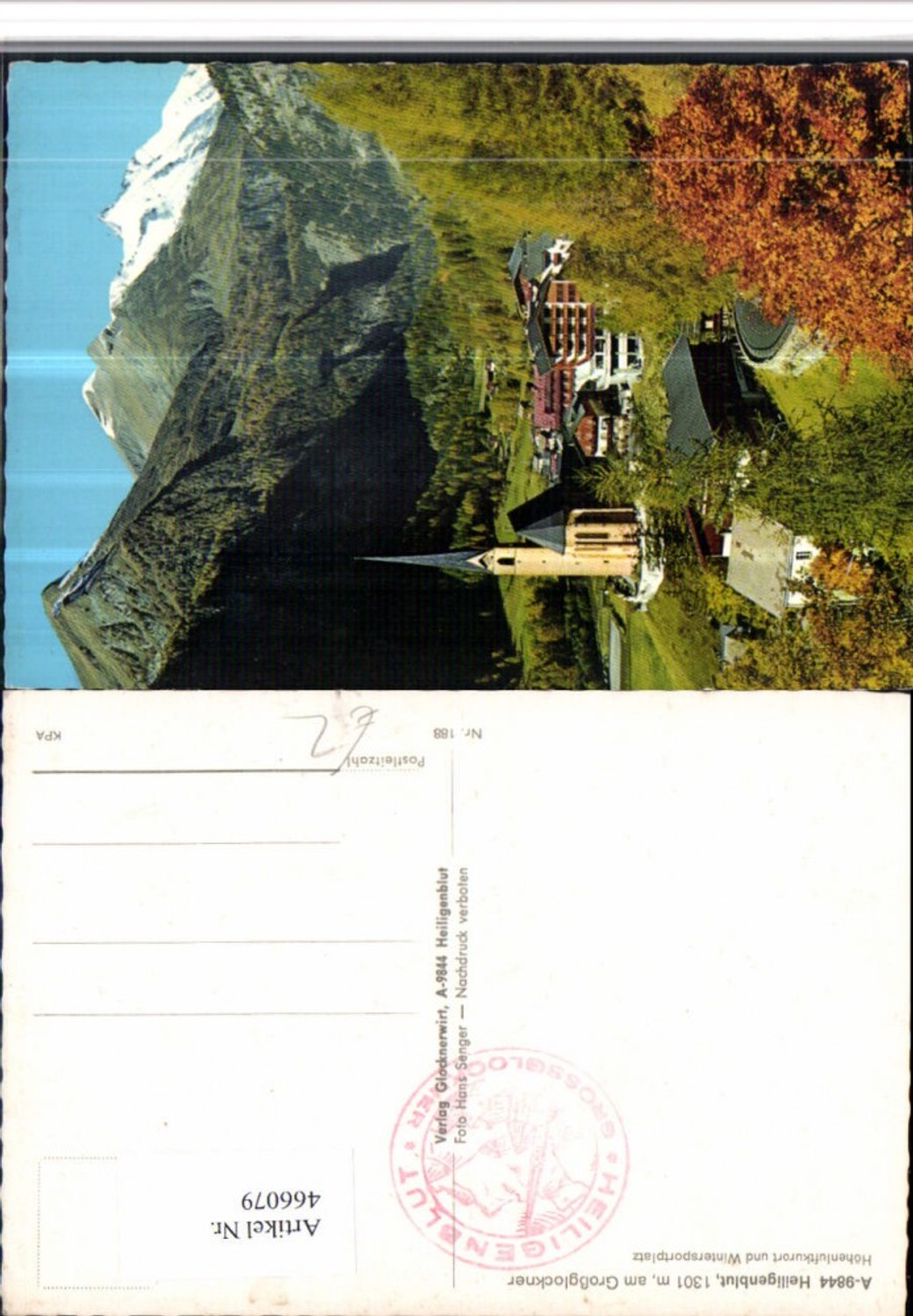 466079, Heiligenblut Total view with Großglockner mountain backdrop