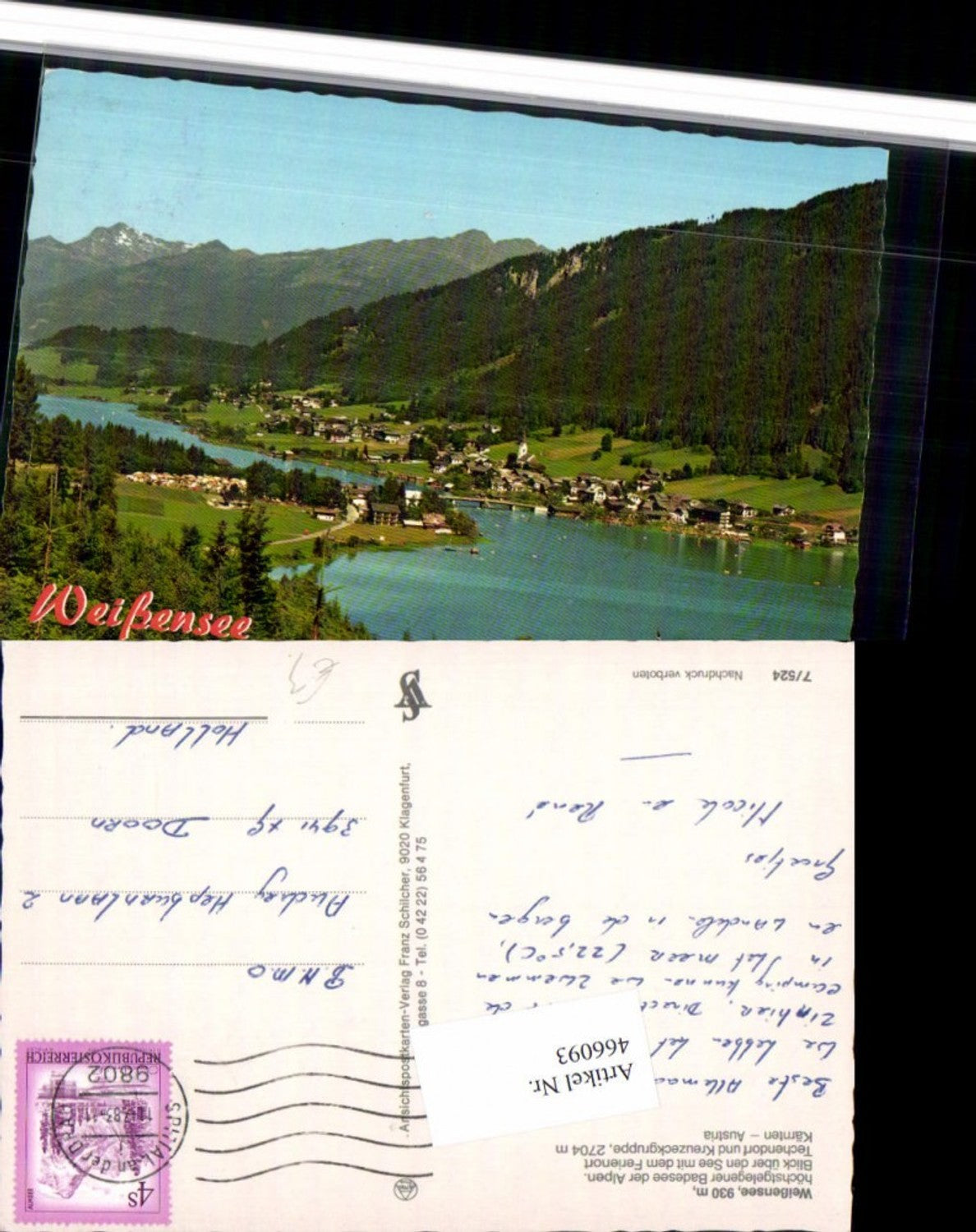 466093, Weissensee Total Lake Mountain Scenery