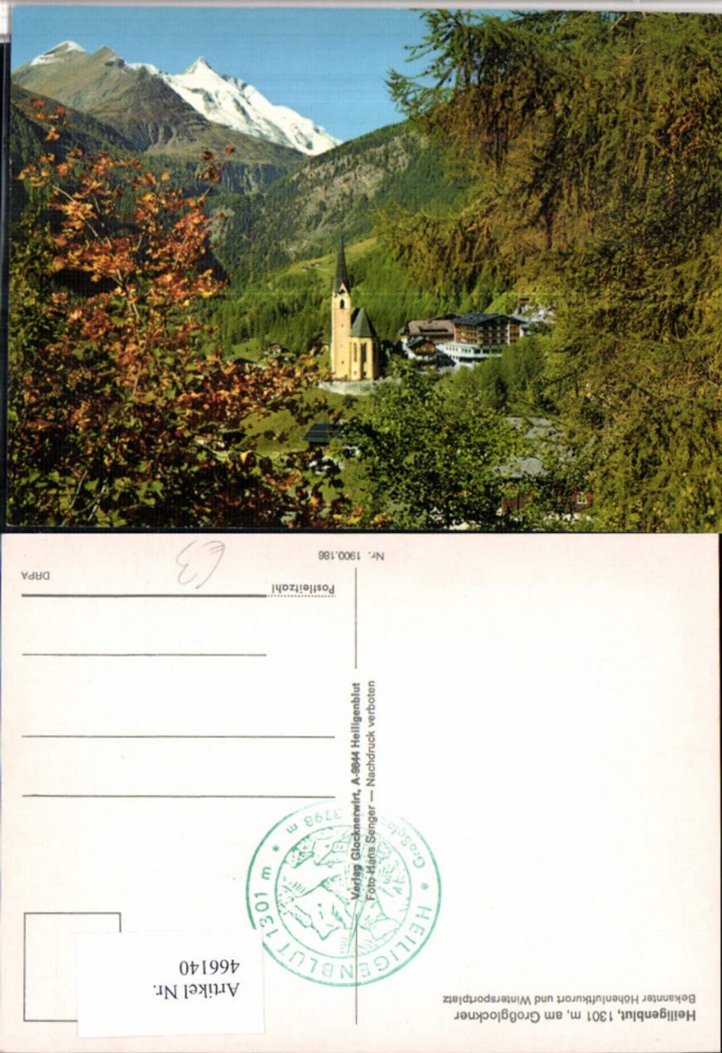 466140, Heiligenblut Church with Großglockner mountain backdrop