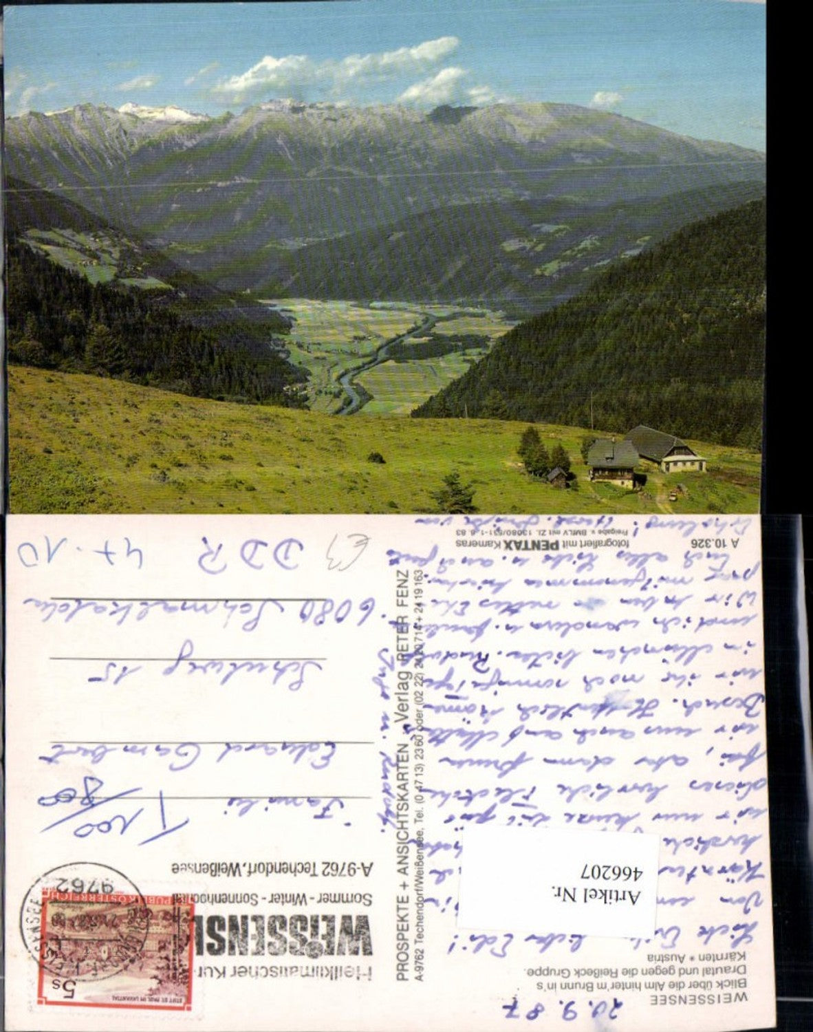 466207, Weissensee View across the alpine pasture into the Drau valley Mountain scenery