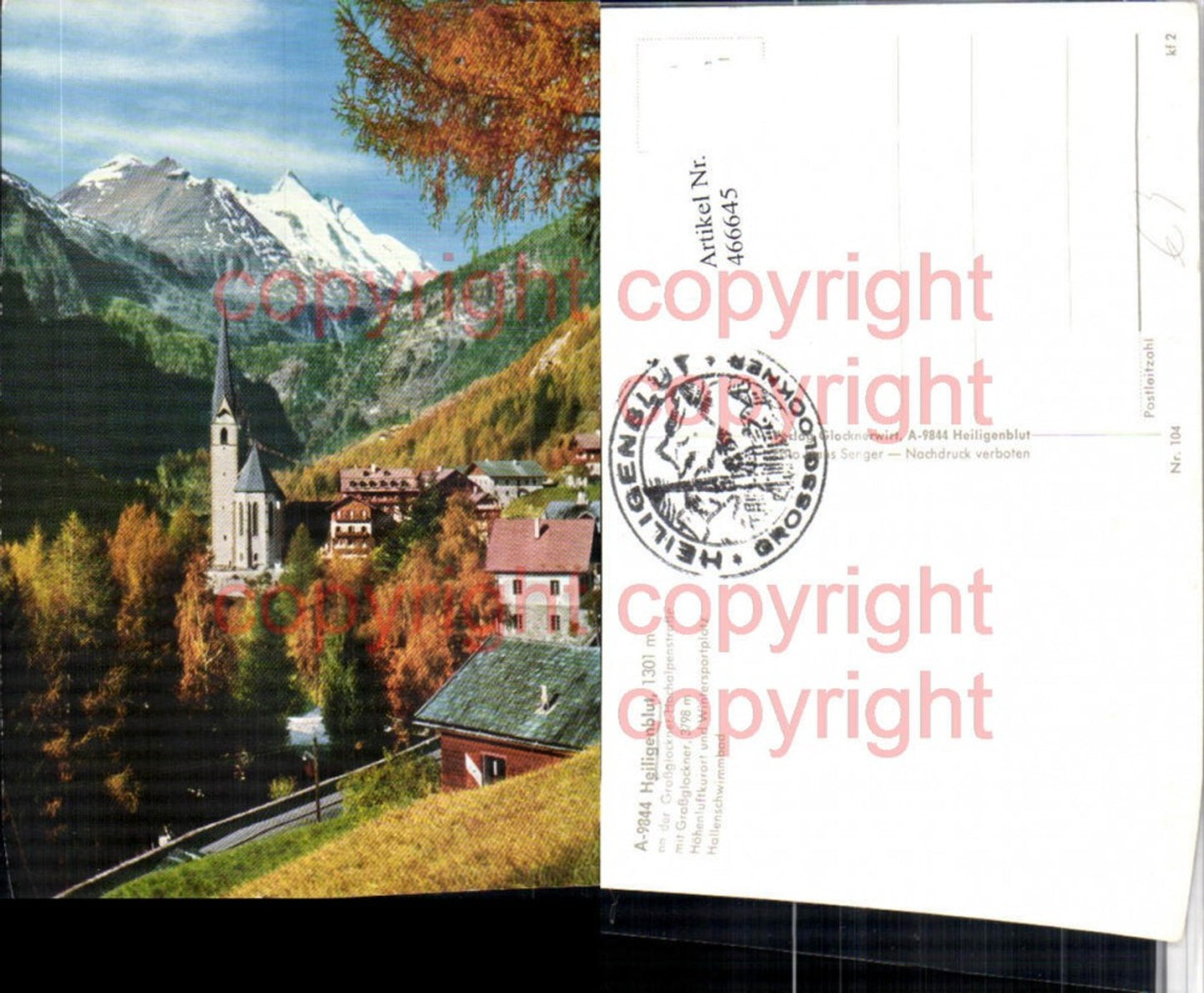 466645, Heiligenblut Total view with Großglockner mountain backdrop