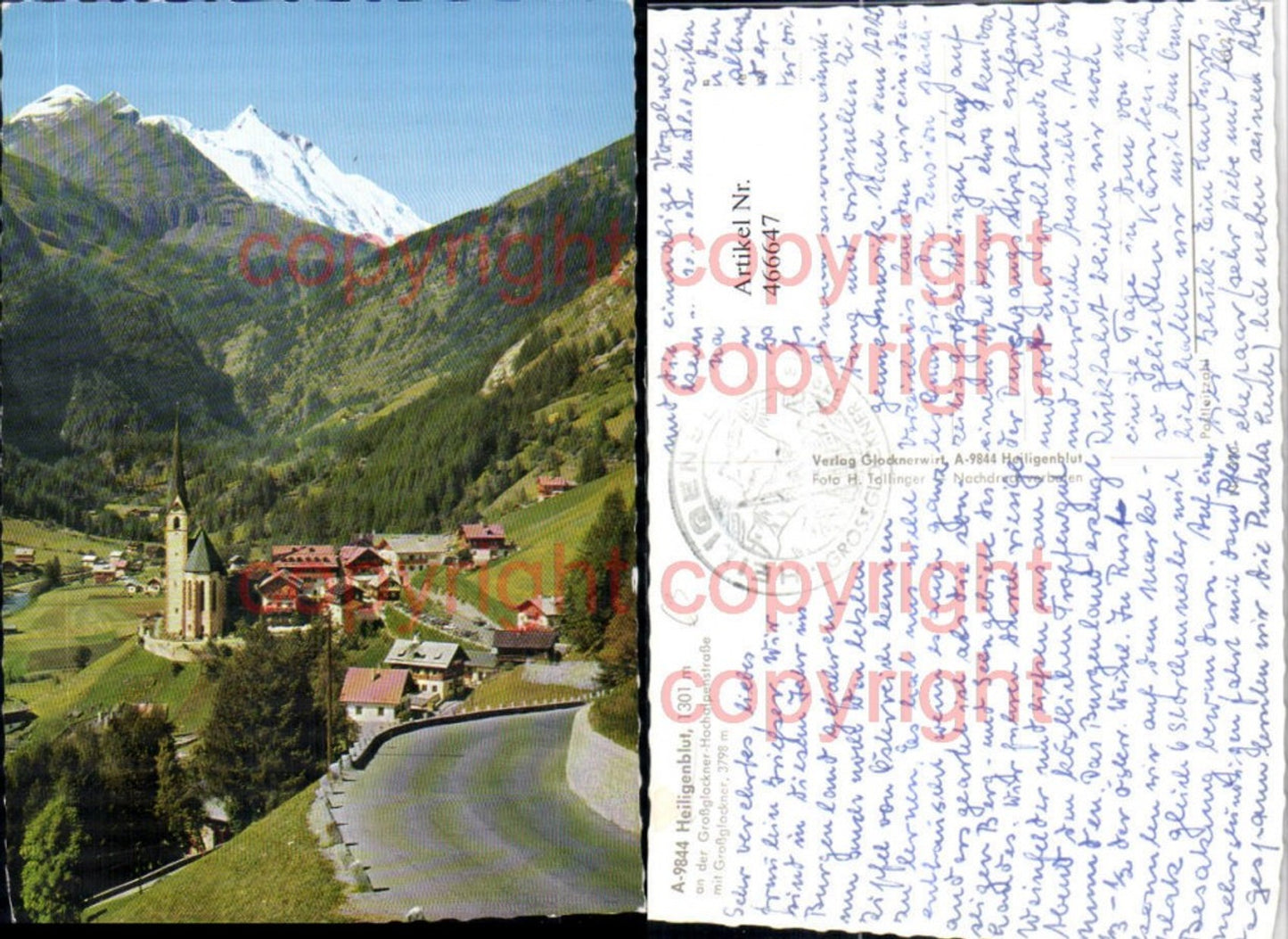 466647, Heiligenblut Total view with Großglockner mountain backdrop