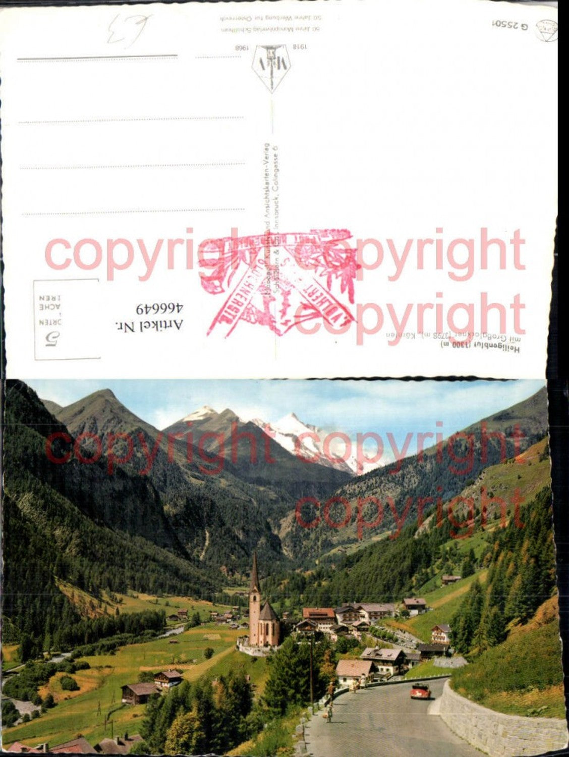 466649, Heiligenblut Total view with Großglockner mountain backdrop