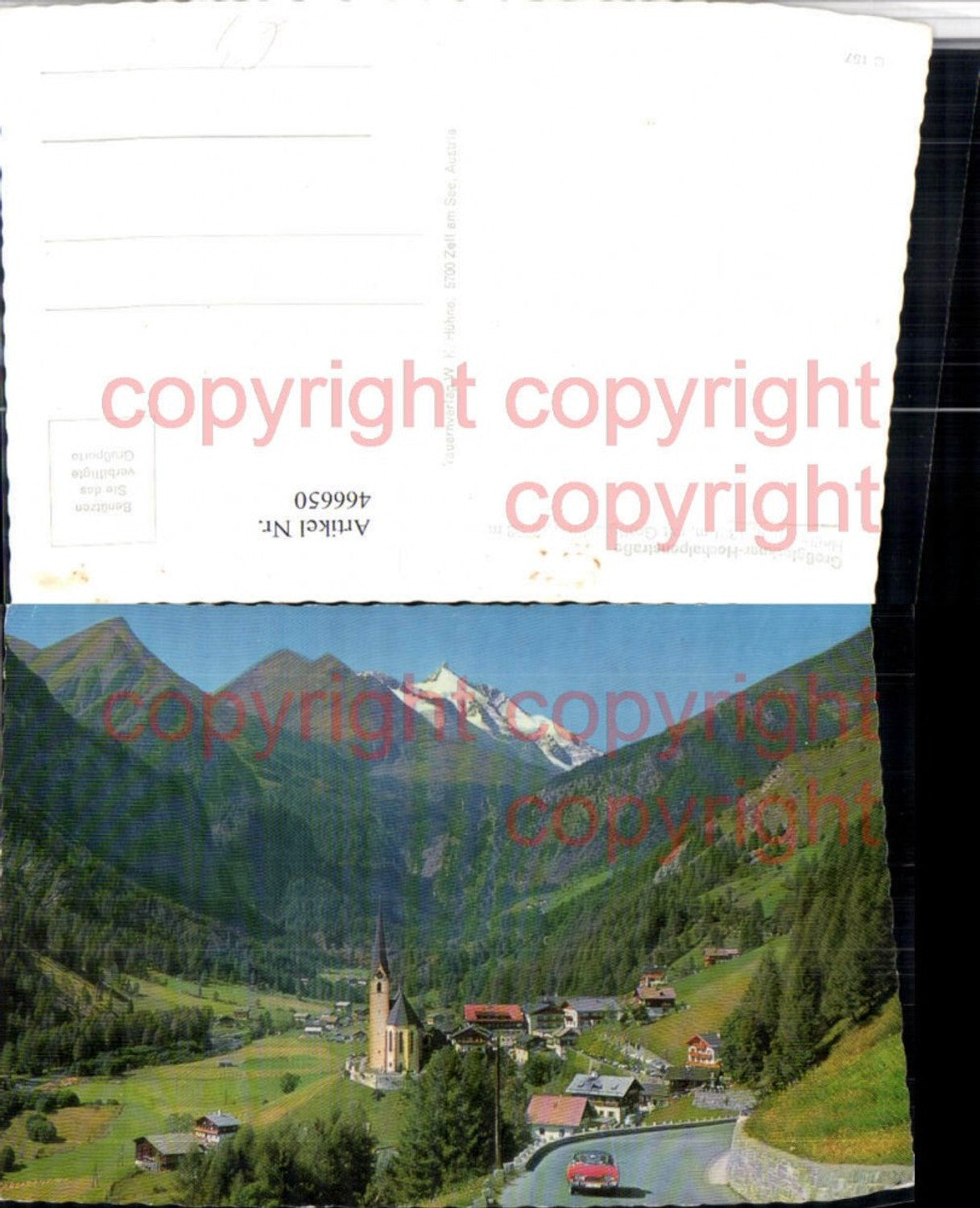 466650, Heiligenblut Total view with Großglockner mountain backdrop