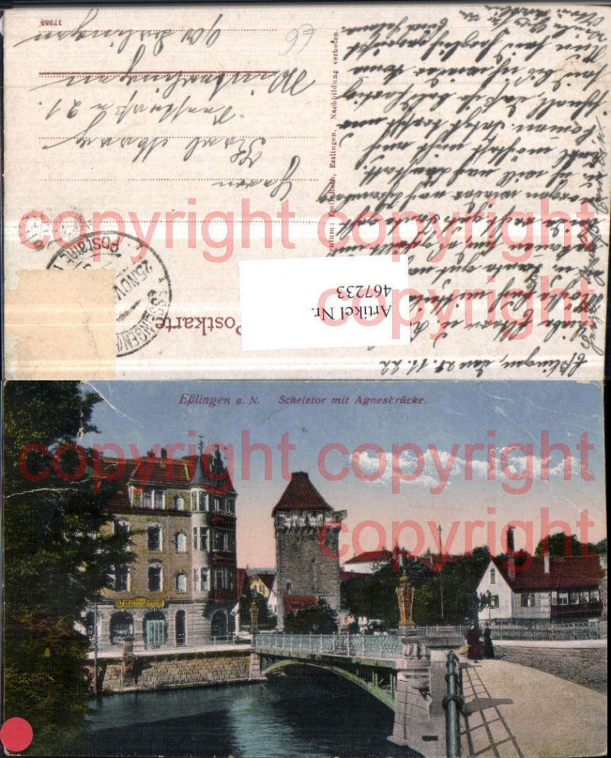 467233, Esslingen am Neckar Schelztor with Agnes Bridge