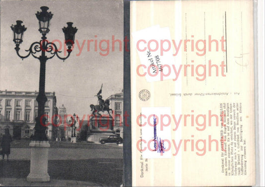 467708,Belgium Bruxelles Brüssel Denkmal f. Gottfried von Bouillon Laterne