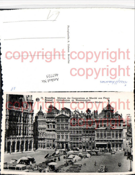 467725,Belgium Bruxelles Brüssel Maisons Corporations Marche Fleurs Markt