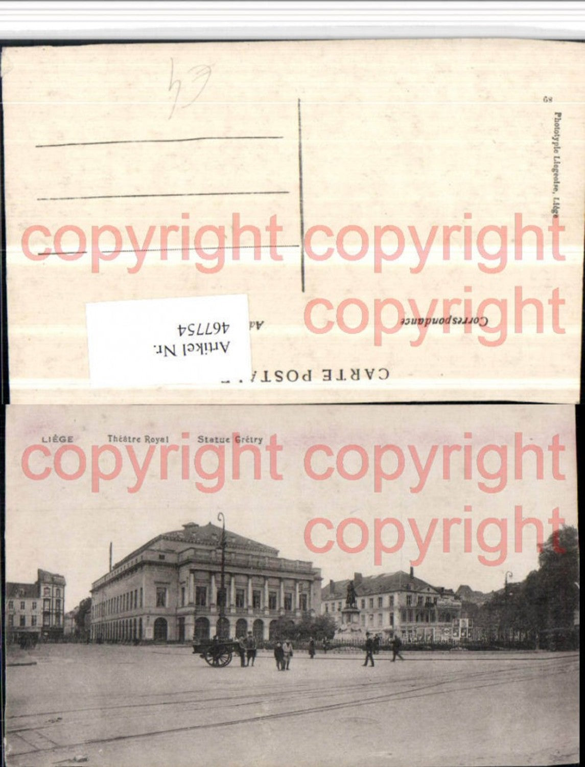 467754, Belgium Liege Liège Theatre Royal Statue Gretry