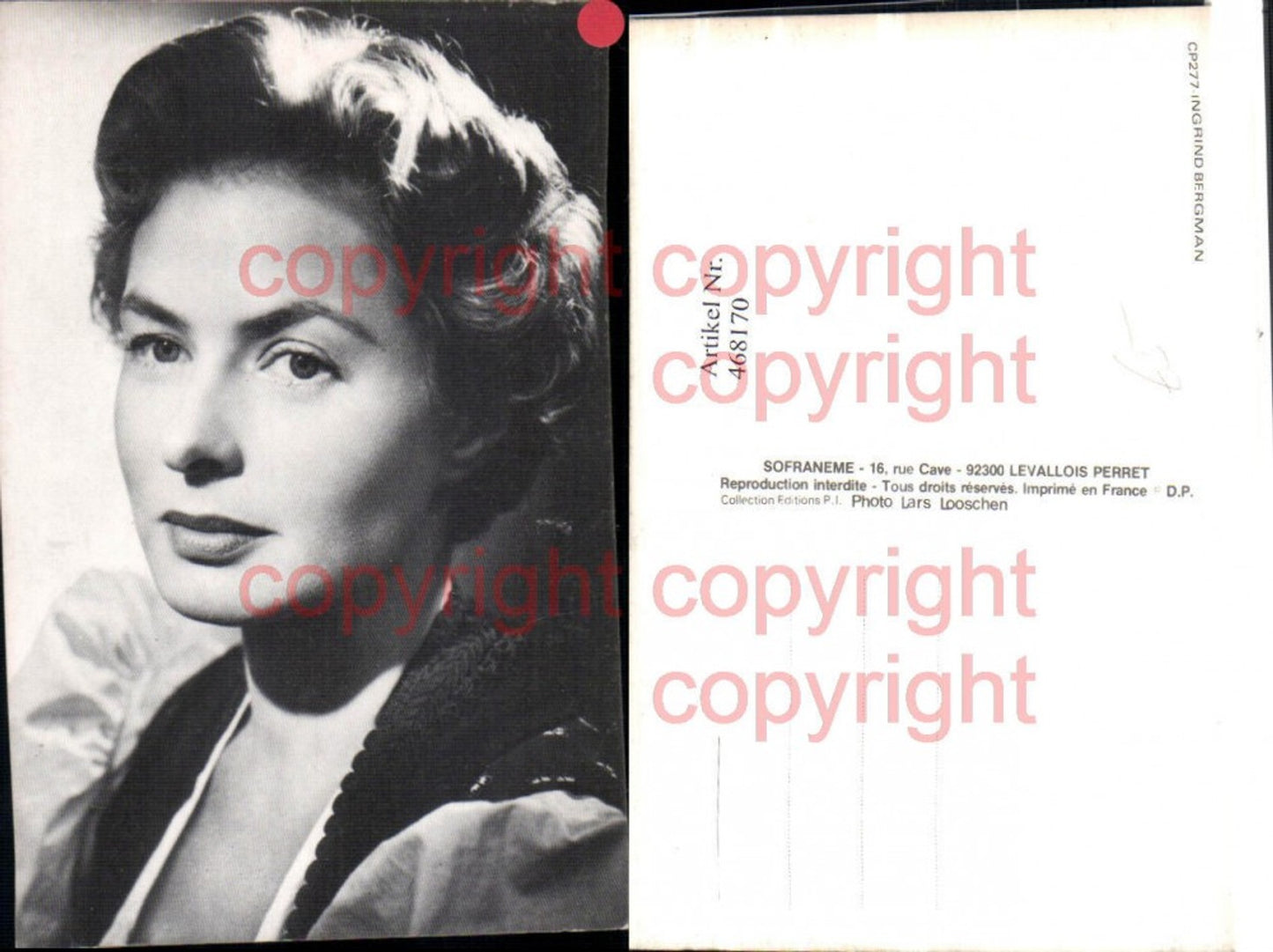468170, Actress Ingrid Bergman Portrait