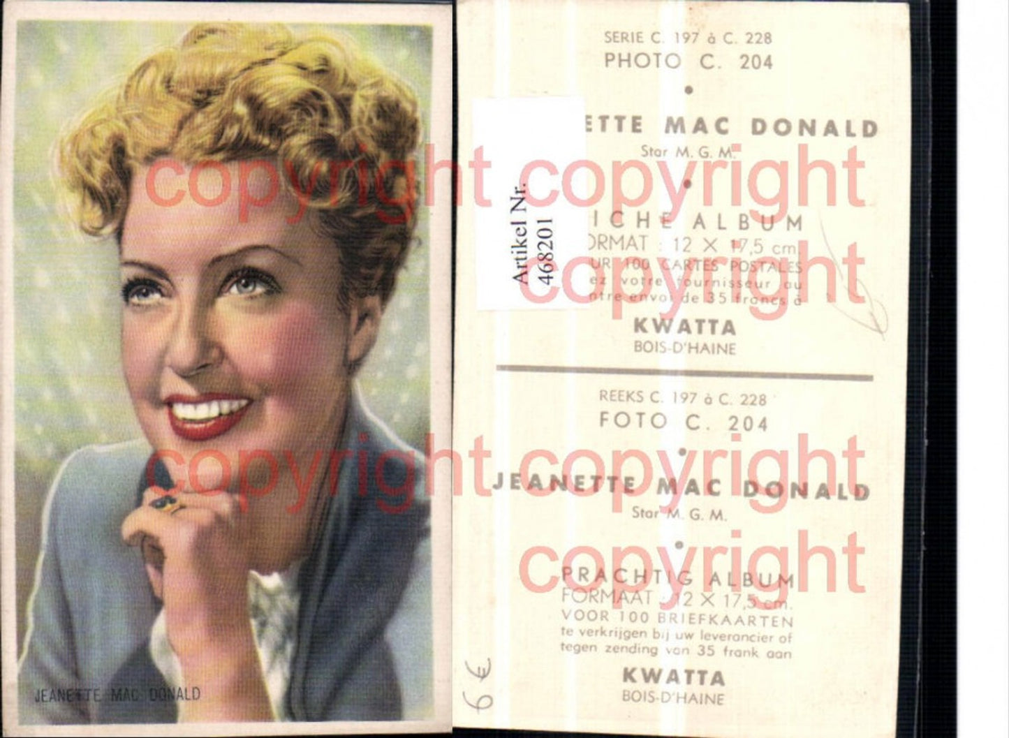 468201, Actress Jeanette MacDonald Portrait