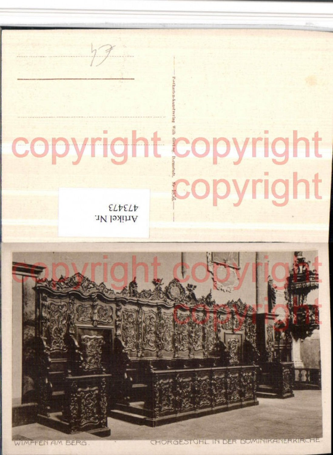 473473, Wimpfen am Berg Dominican Church Choir Stalls
