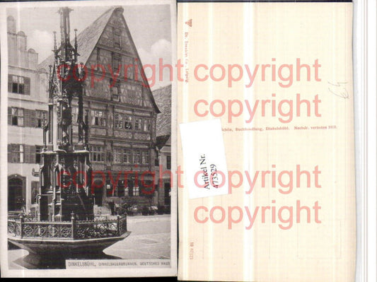 473529, Dinkelsbühl Dinkelbauerbrunnen Fountain with German House
