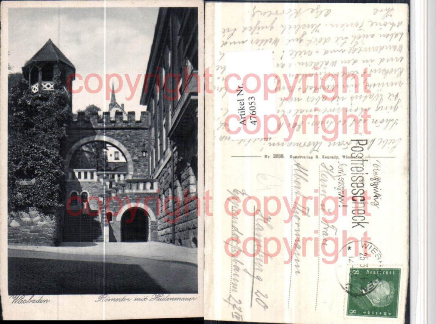 476053, Wiesbaden Roman Gate with Pagan Wall 