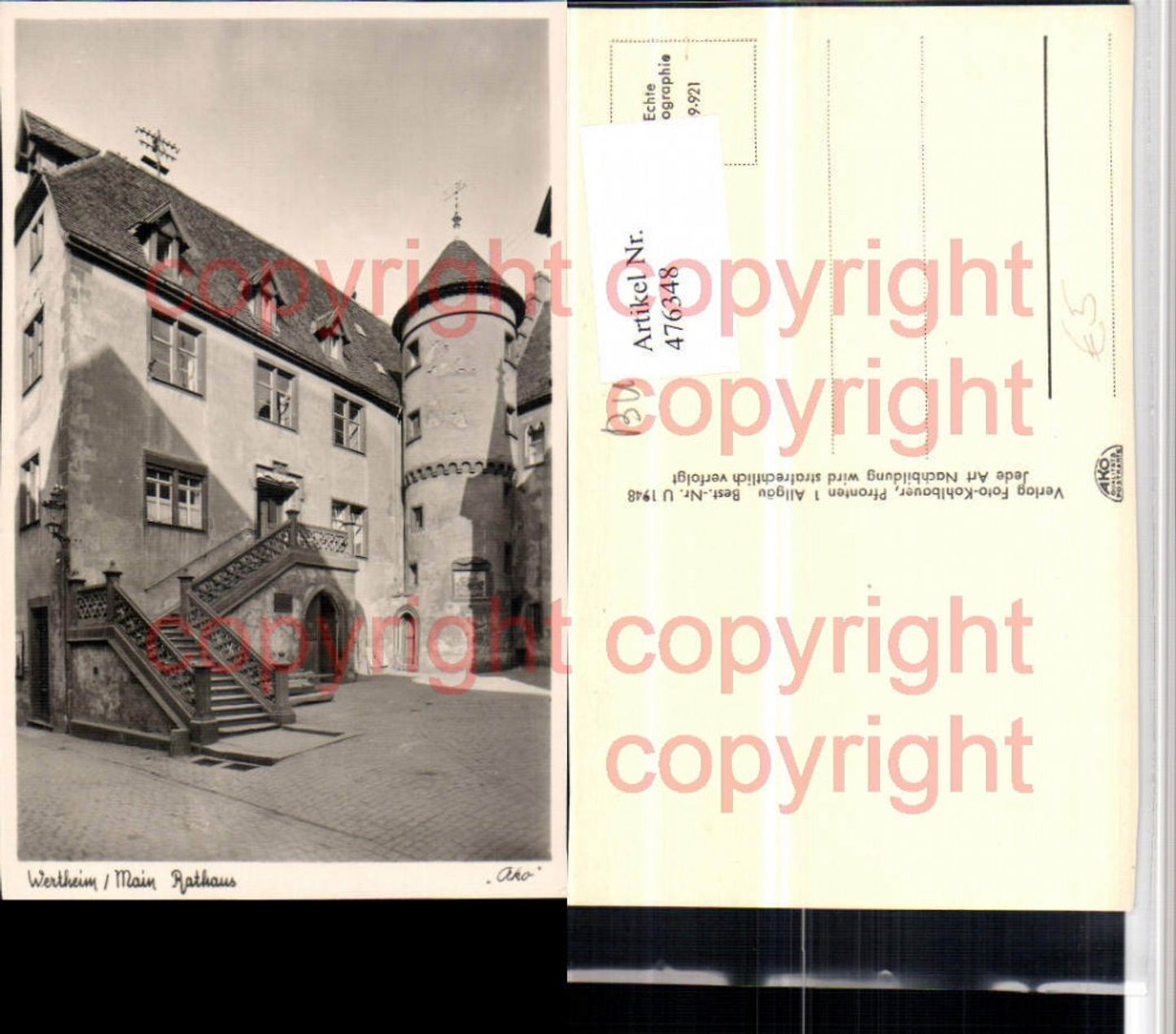476348,Wertheim am Main Rathaus Turm