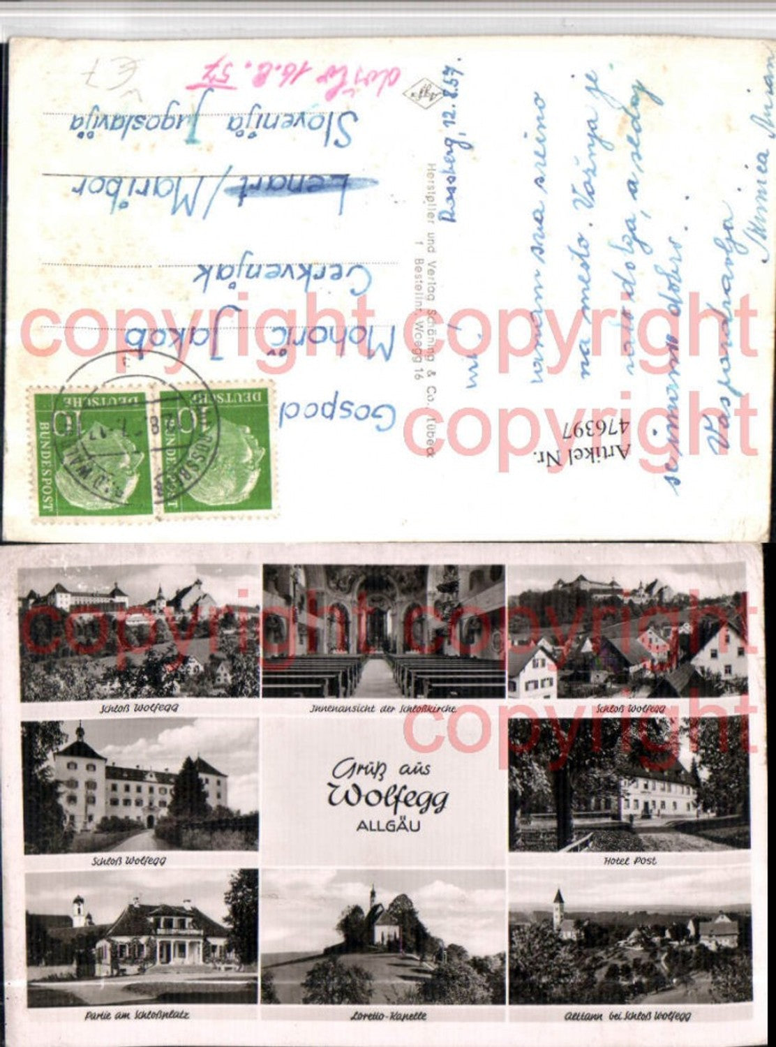 476397, Wolfegg im Allgäu, Loretto Castle Chapel, multi-image postcard