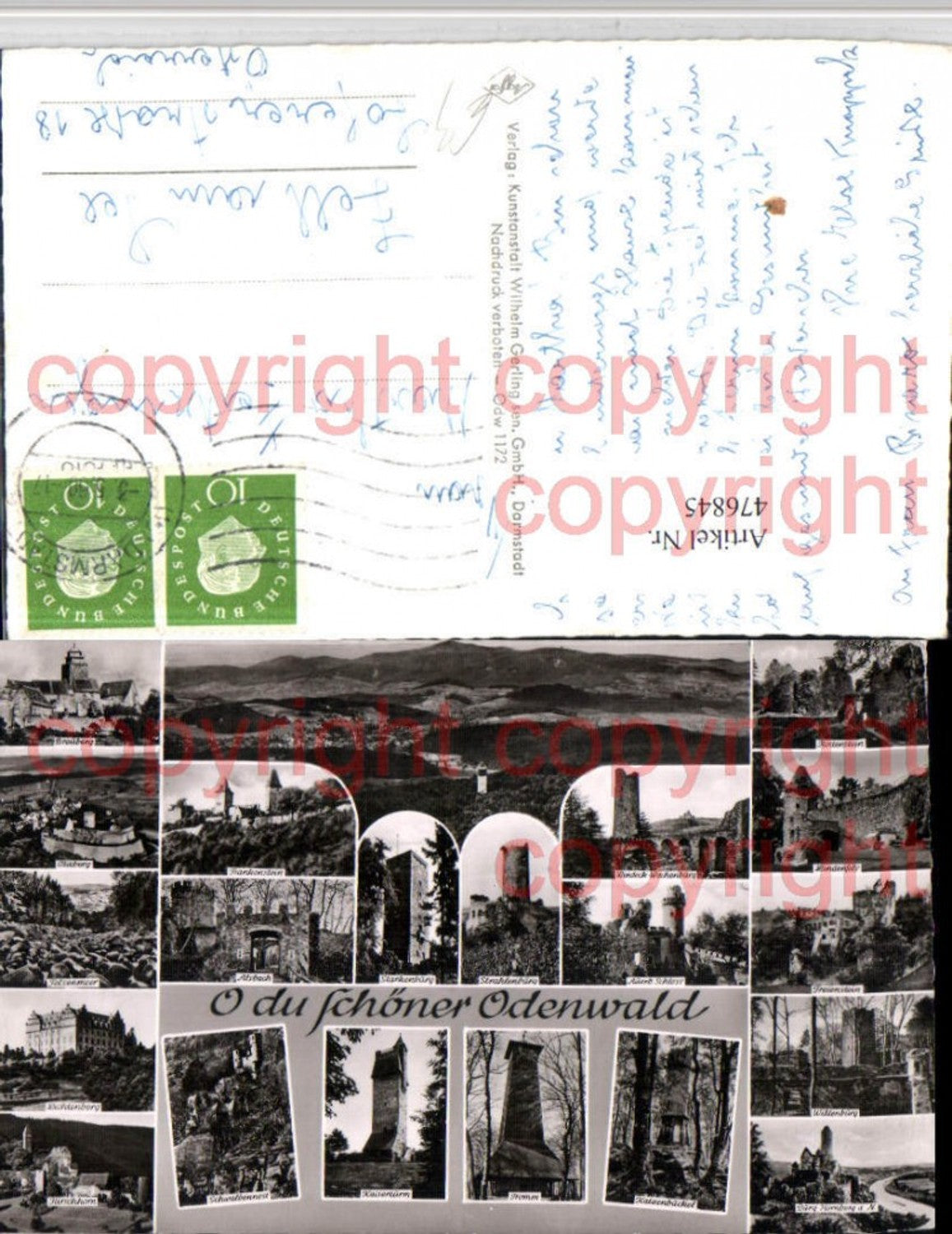 476845, Odenwald Starkenburg Alsbach Freienstein Lichtenberg Multi-view map 