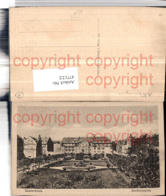477122, Saarbrücken Beethovenplatz Commercial School Advertisement