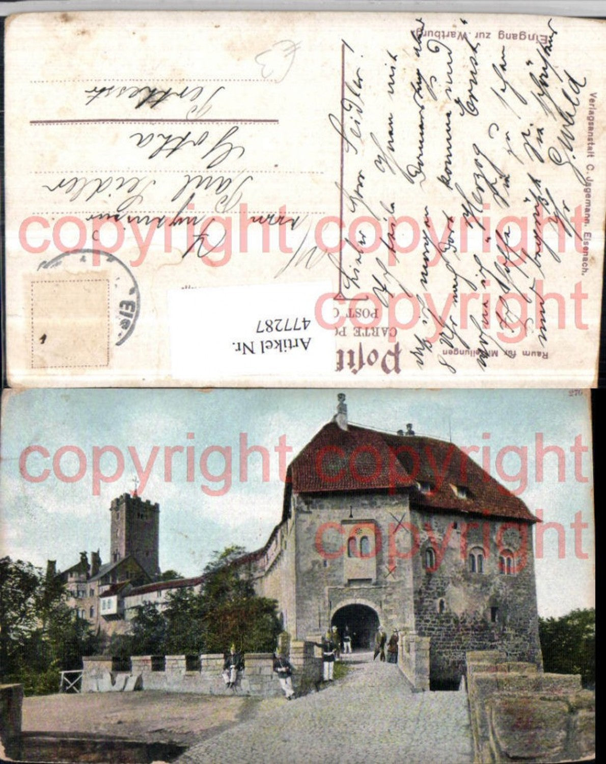 477287,Eisenach Eingang zur Wartburg Burg