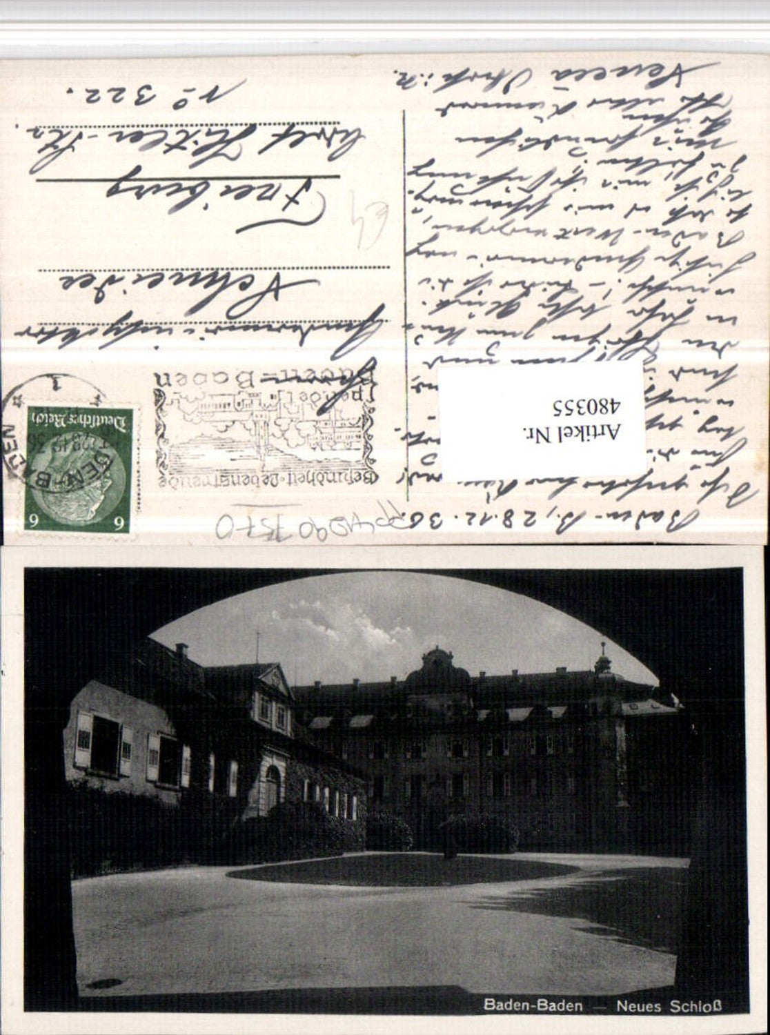 480355, Baden-Baden New Palace Courtyard